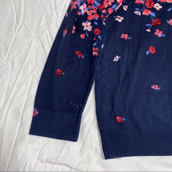 Karen Scott Floral Jersey Button Up Cardigan Sz 1X - Picture 10 of 10